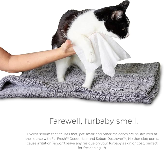 Pet Parents® Pet WiPees™ Cat All Purpose Cat Wipes, Pet Wipes, All Purpose Wipes for Cats & Cat Bath Wipes, Cat Cleaning Wipes (100 Count (Pack of 1), Natural)