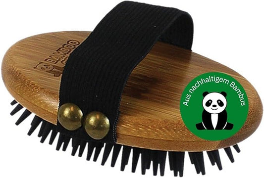 Curry Brush with Rubber Bristles for Pets