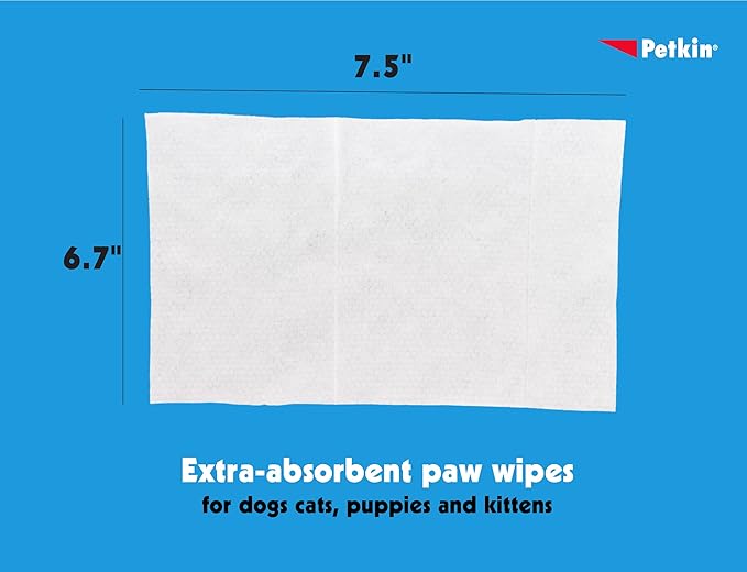 Petkin Paw Wipes 100 count