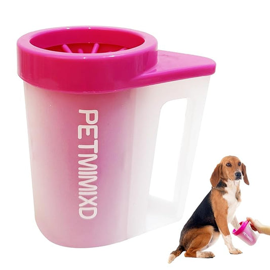 Portable Pet Paw Washer with Handle - Medium, 6 in., Pink