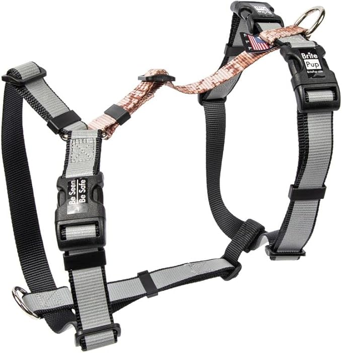 No Pull Harness with Fully Customizable Fitment for XL Dogs - 3M Reflective Heavy Duty Harness for Walking & Training - No Choke Comfortable Collar Design, Made in USA XL-Camo