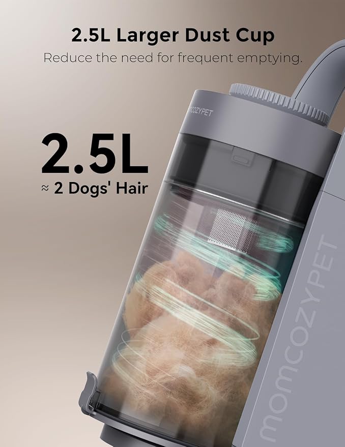 Dog Grooming Kit, FurEase Dog Grooming Vacuum with Dog Clippers for Grooming, 13000Pa Powerful Dog Vacuum for Shedding Grooming with 5 Pet Grooming Tools
