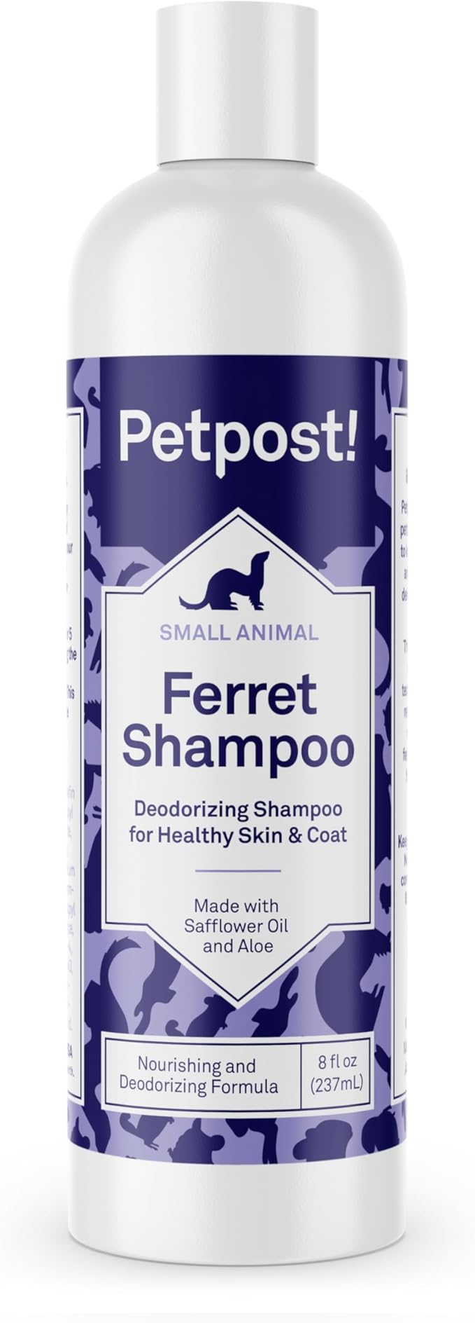 Petpost | Ferret Shampoo - Powerful Deodorizing Shampoo for Ferrets and Small Animals - Naturally Effective Healthy Skin & Coat Formula (8 oz., Shampoo)