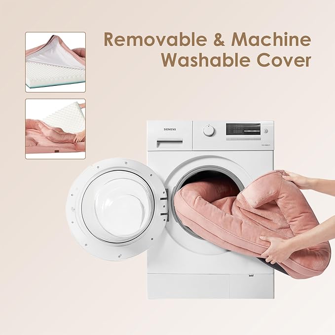 EHEYCIGA Orthopedic Dog Bed for Small Dogs, Waterproof Memory Foam Small Dog Beds with Sides, Non-Slip Bottom and Egg-Crate Foam Medium Dog Couch Bed with Washable Removable Cover, Dusty Pink