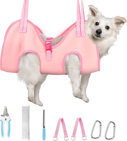 Supet Dog Grooming Hammock, Helpful Hammock for Nail Trim, Restraint Sling for Nail Clipping, Cat Grooming Hammock for Dog Pet to Nail Trimming