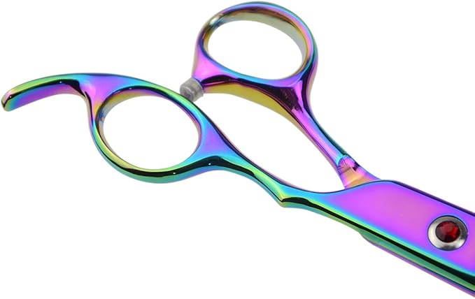LILYS PET Professional PET Grooming Scissors Kit,Coated Titanium,Sharp and Strong Stainless Steel Blade for Dogs Cats Hair Cutting,3 Pieces of Scissors with a Comb and a Case (7.5 inches, Rainbow)