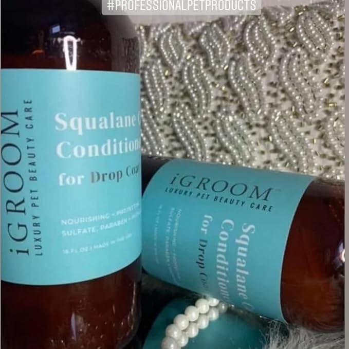 iGroom Squalane Care Dog Shampoo for Dropcoats, Luxury Pet Beauty Care, Reduce Breakage and Split Ends, Promotes Strong and Healthy Hair, Made in USA, 16 oz