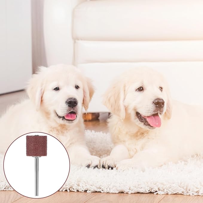 33pcs Dog Nail Grinder Pet Nail Grinder for Dogs Replacement Kit Sanding Drum Set with Grit Sanding Bands Pet Nail Smoother Dog Claw Care Rotary Tool Kit Dog Claw Trimmer Tools (1/2 Inch 120 Grit)