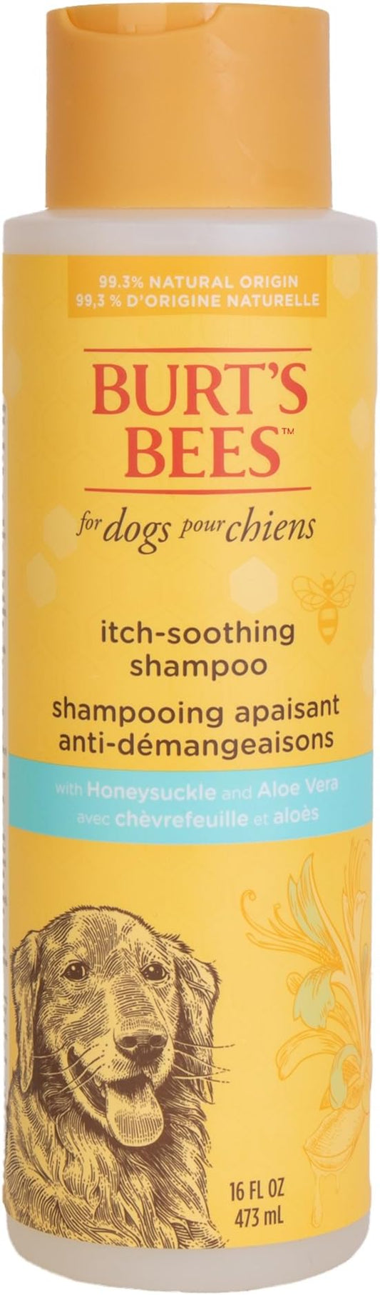 Burt's Bees for Pets Itch Soothing Shampoo with Honeysuckle, 95% Natural Origin Formulas, Dog Shampoo for Itchy Dogs, Dog Shampoo Itchy Skin Relief, 16 oz