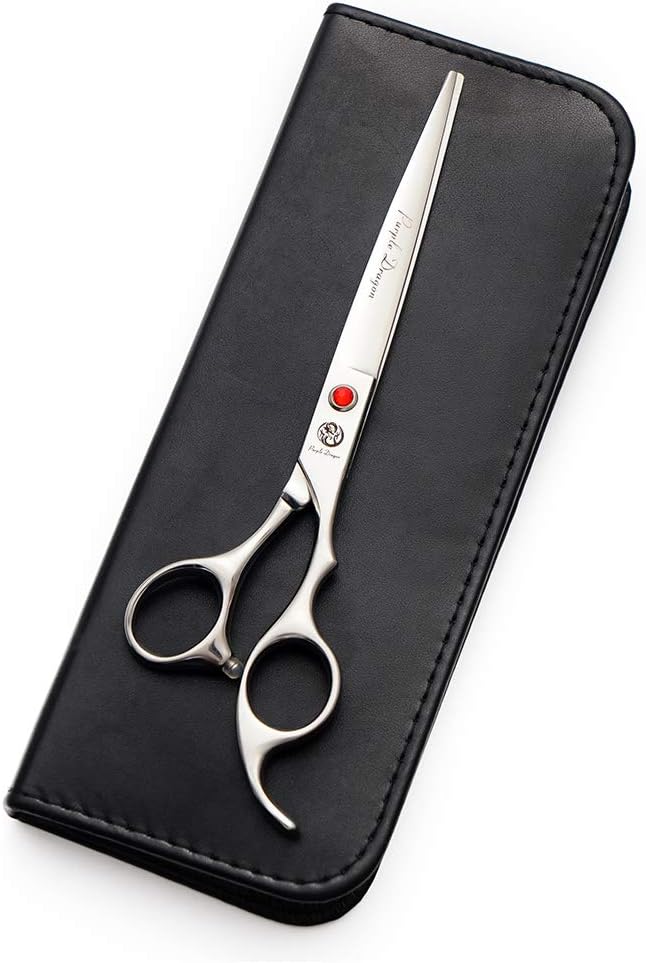 Purple Dragon 4“/5"/5.5"/6"/6.5"/7"/7.5"/8"/9"/10" Sharp Edge Salon Hair Cutting Shears - Pet/Dog Grooming Scissors with Bag - Perfect for Barber or Pet Groomer