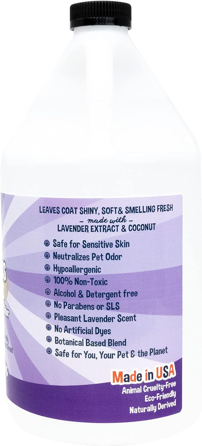 Bodhi Dog Waterless Shampoo - Natural Dry Shampoo for Dogs & Cats - Neutralizes Pet Odor - No Rinse Required - Made of Natural Extracts - Safe for Sensitive Skin - Made in USA - Lavender (1 Gallon)