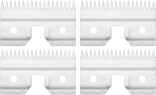 XCEL Ceramic Coarse Pet Replacement Cutter Blade Compatible with Fast-Feed, Andis, Oster A5, and Walh KM Series (4 Pack)