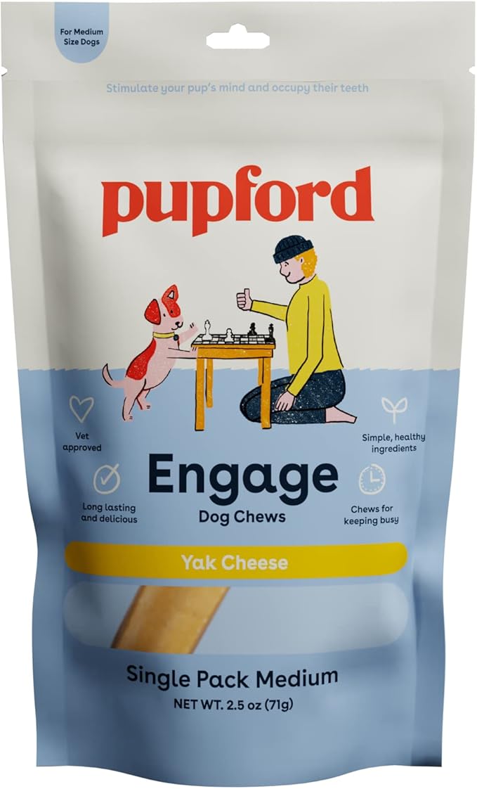 Pupford Yak Cheese Himalayan Dog Chews | for Aggressive Chewers | Durable & Long-Lasting Chews for Teething Puppies & Dogs Simple, Natural Ingredients, Low Calorie, Delicious Treat
