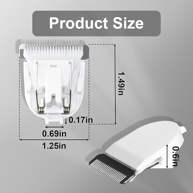 KIKETECH Dog Clippers Blade for Grooming, Replacable Safe & Sharp Dog Trimmer Blades, 304 Stainless Steel and Ceramic, Blade Width 1.25" Compatible with Masagotti Dog Hair Clippers Kit, 2 Packs