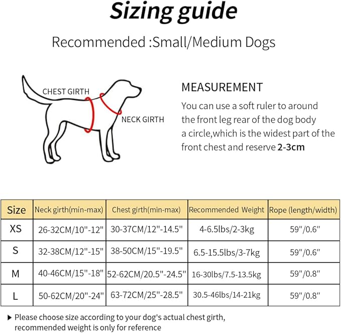 Dog Harness with Leash Set, No Pull Dog Harnesses with Breathable Padded Puppy Harness for Small Dogs Training and Running(XS, Gray)