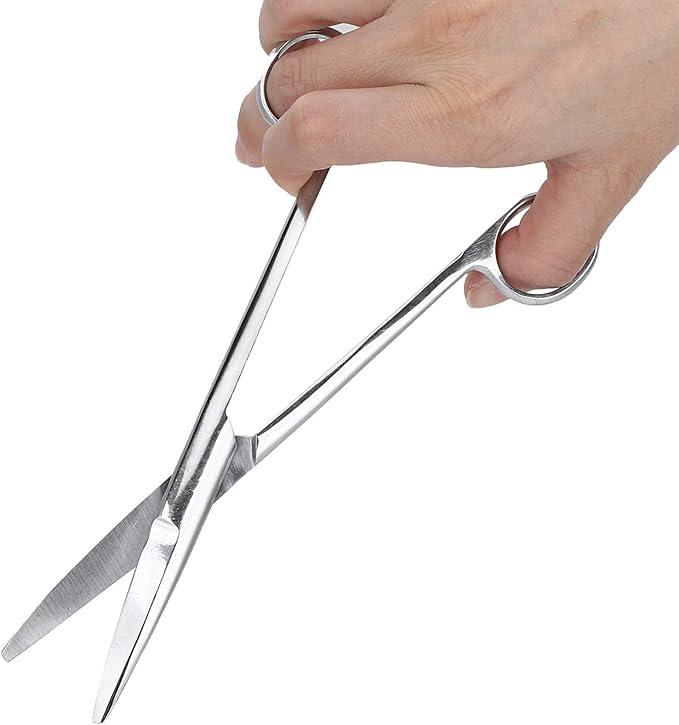 Stainless Steel Animal Scissors, Veterinary Pet Farm Curved Round Scissors Household Tool Professional Versatile Tools, 7.1inches