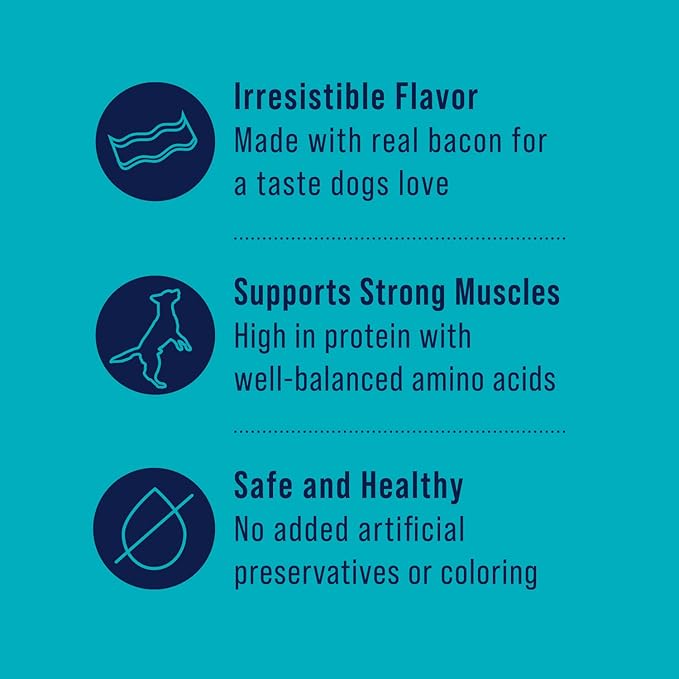 Stewart Freeze Dried Dog Treats, PuffPops, Bacon Lover’s Variety Pack (Bacon Cheeseburger, 2.8 oz. + Bacon & Cheese, 2.8 oz. + Bacon, Egg & Cheese, 2.8 oz.) Limited Ingredient Bacon Dog Treats