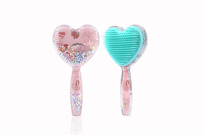 Heart-Shaped Puppy Brush , Soft Dog Brush - Gentle Grooming Brush for Small Dogs, Perfect for Yorkie, Shih Tzu, Maltipoo ,Dog Hair Remover Brush (Fluorescent color)