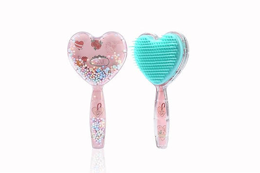 Heart-Shaped Puppy Brush , Soft Dog Brush - Gentle Grooming Brush for Small Dogs, Perfect for Yorkie, Shih Tzu, Maltipoo ,Dog Hair Remover Brush (Fluorescent color)