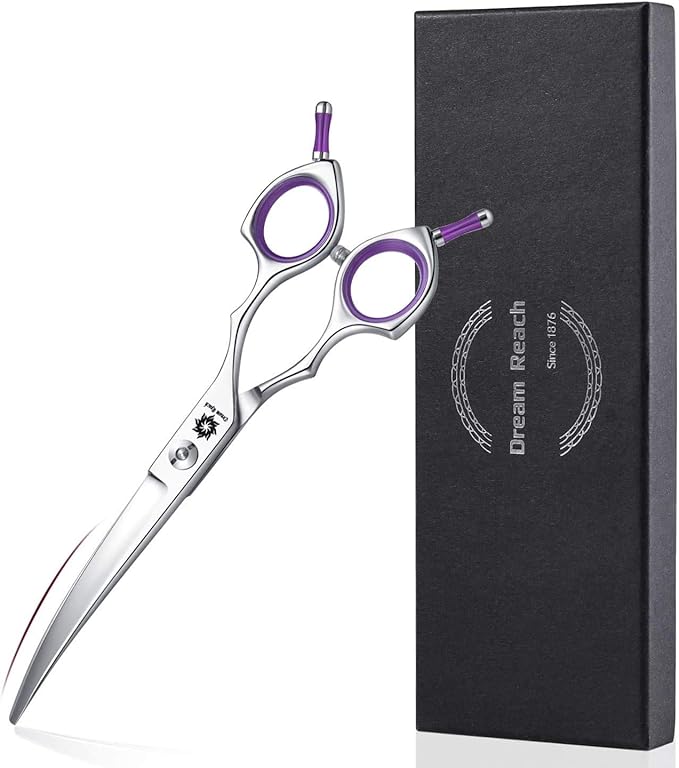 Grooming Pet Shear, 6.5 Inch Downword Curved Scissors, Curved Shears for Cat Shears and Small Dog Shears Or Any Breed Trimming Cuts, Design for Professional Pet Groomer