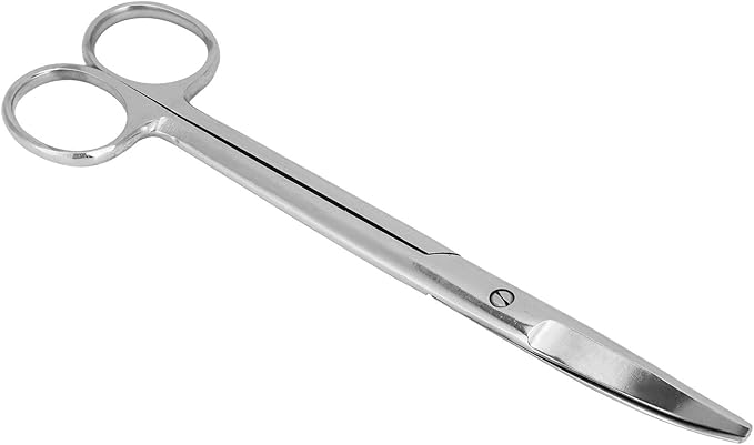 Stainless Steel Animal Scissors, Veterinary Pet Farm Curved Round Scissors Household Tool Professional Versatile Tools, 7.1inches