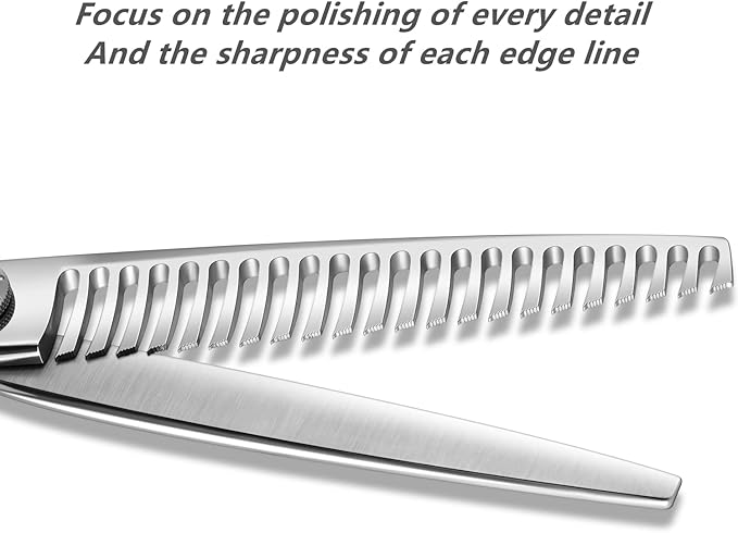 High-end Professional Dog Grooming Thinning Scissors Teeth Blending Shears Pet Texturizing Thinner Blender Shears 7 Inch Extremely Sharp Stainless Steel Alloy For Cat Horse And Other Animals