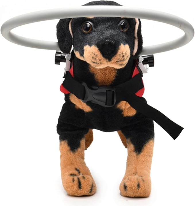 Ring Harness for Blind Dog, Adjustable Blind Dog Ring, Blind Dog Accessories, Bumper Guards for Blind Dogs Red Small