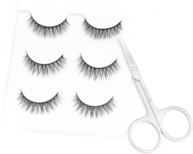 3.5 Inch Silent Pet Grooming Tiny Safety Scissors for Cats & Dogs - Quiet Alternative to Electric Clippers for Sensitive Pets (Silver/Golden/Rose Gold-Curved)