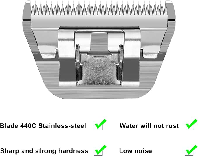 Detachable Pet Dog Grooming Blades-Size 15W Dog Grooming Wide Blade,Cutting Length 3/64" 1.2mm,Compatible with Most Andis,Oster A5,Wahl km10 Clippers