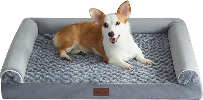 BFPETHOME Dog Beds for Large Dogs, Orthopedic Dog Bed for Medium Large Dogs,Big Waterproof Couch Dog Pet Bed with Removable Washable Cover