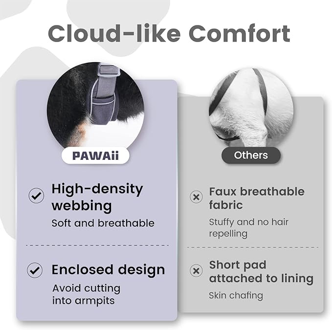 Pawaii Dog Harness for Small Dogs, Dog Harness with Pet ID Tag, No Choke Dog Harness, Adjustable Soft Padded Pet Vest with Easy Control Handle
