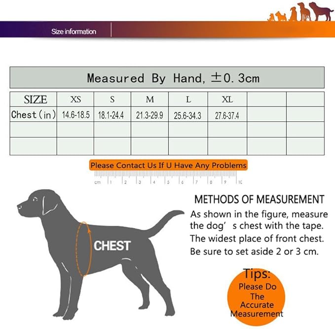 Reflective Nylon No-Pull Dog Harness and Training Leash Set Padded Durable Adjustable(M, Orange Set)