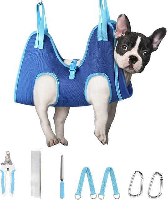 Supet Dog Grooming Hammock, Helpful Hammock for Nail Trim, Restraint Sling for Nail Clipping, Cat Grooming Hammock for Dog Pet to Nail Trimming