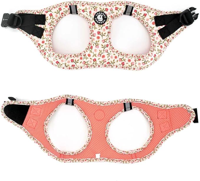 Step in Dog Harness and Leash Set, Reflective Dog Harness and Leash No Pull Dog Harness for Small Medium Large Dogs and Cats (XS(Neck:10-11.5",Chest:12.5-14.5"), RoseFlower)