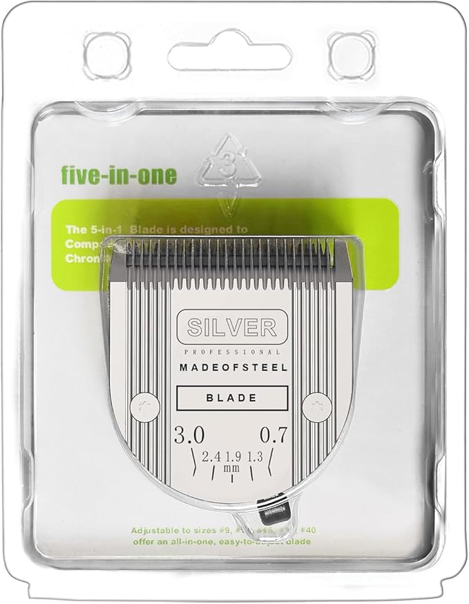 5 in 1 Replacement Blades Compatible with WAHL Bravura .Chromado,Creativa,Figura Dog Clippers for Dogs Grooming(2 Packs