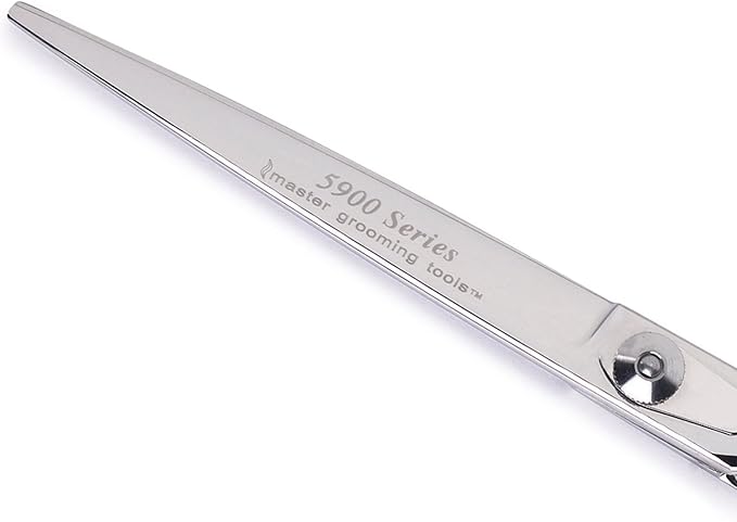 Master Grooming Tools 5900 Series Japanese Stainless Steel Shears — High-Performance Shears for Grooming Dogs - Curved, 8"