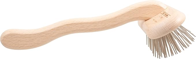 Chris Christensen Original Series 27 mm T-Brush - Dog & Cat Grooming Brush, Groom Like a Professional, Stainless Steel Pins, Lightweight Beech Wood Body, Ground and Polished Tips