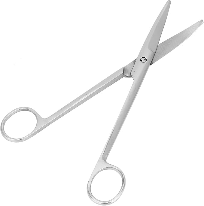 Stainless Steel Animal Scissors, Veterinary Pet Farm Curved Round Scissors Household Tool Professional Versatile Tools, 7.1inches