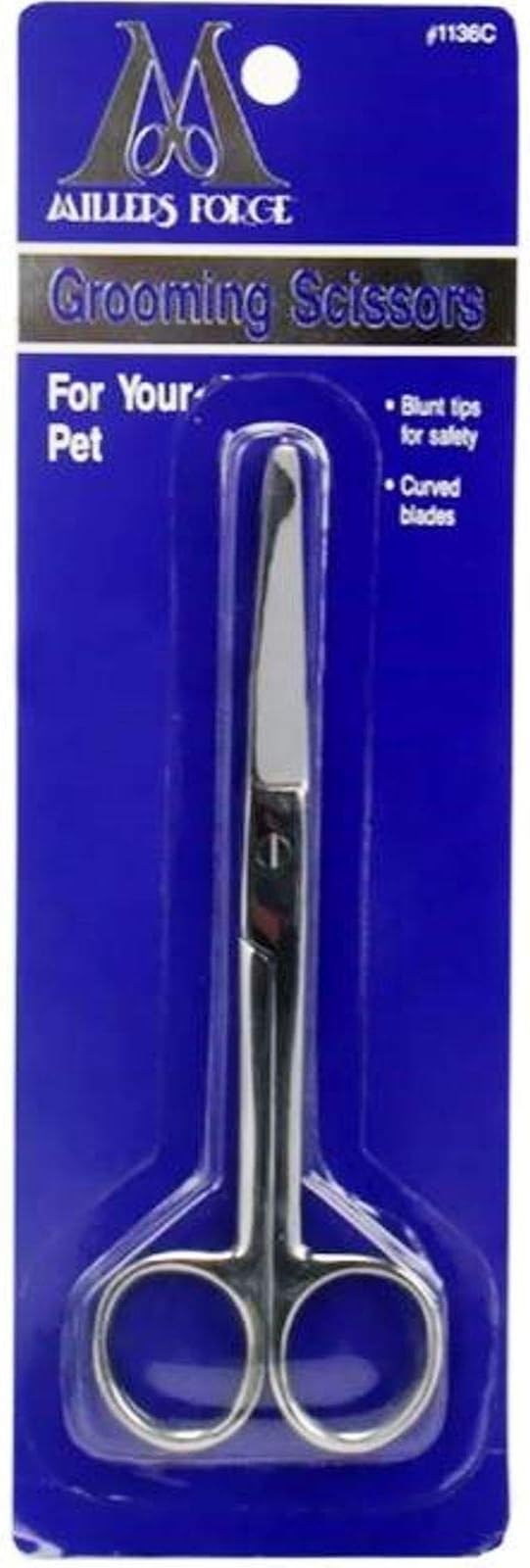 Millers Forge Pet Grooming Scissors, Blunt Tip, 5-3/4-Inch, Curved