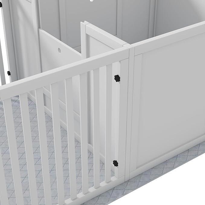 PawHut Whelping Box for Dogs, Dog Whelping Box with Waterproof Pee Pad & Adjustable Door for Small, Medium & Large Breed Dogs, 65" x 31.5"