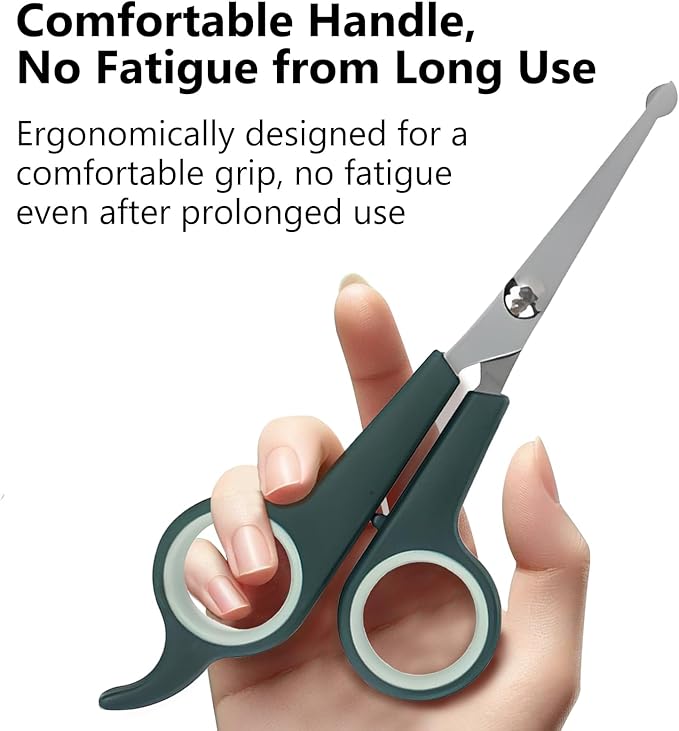 2-Pieces Professional Dog and Cat Grooming Scissors, Pet Trimming Shears, Sharp Stainless Steel Blades with Rounded Tips - Safe Fur Cutting for Dogs, Cats, Horses