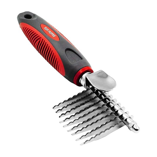 Dematting Comb For Dogs & Cats β Detangling Brush Tool For Dogs Easily & Safely Remove Dead, Matted Or Knotted Hair | Ergonomic, No-Slip Safety Handle Provides Precision Control