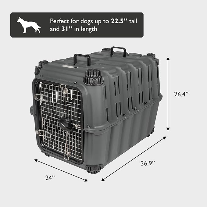 Mammoth Guardian Dog Kennel - Gunmetal Gray
