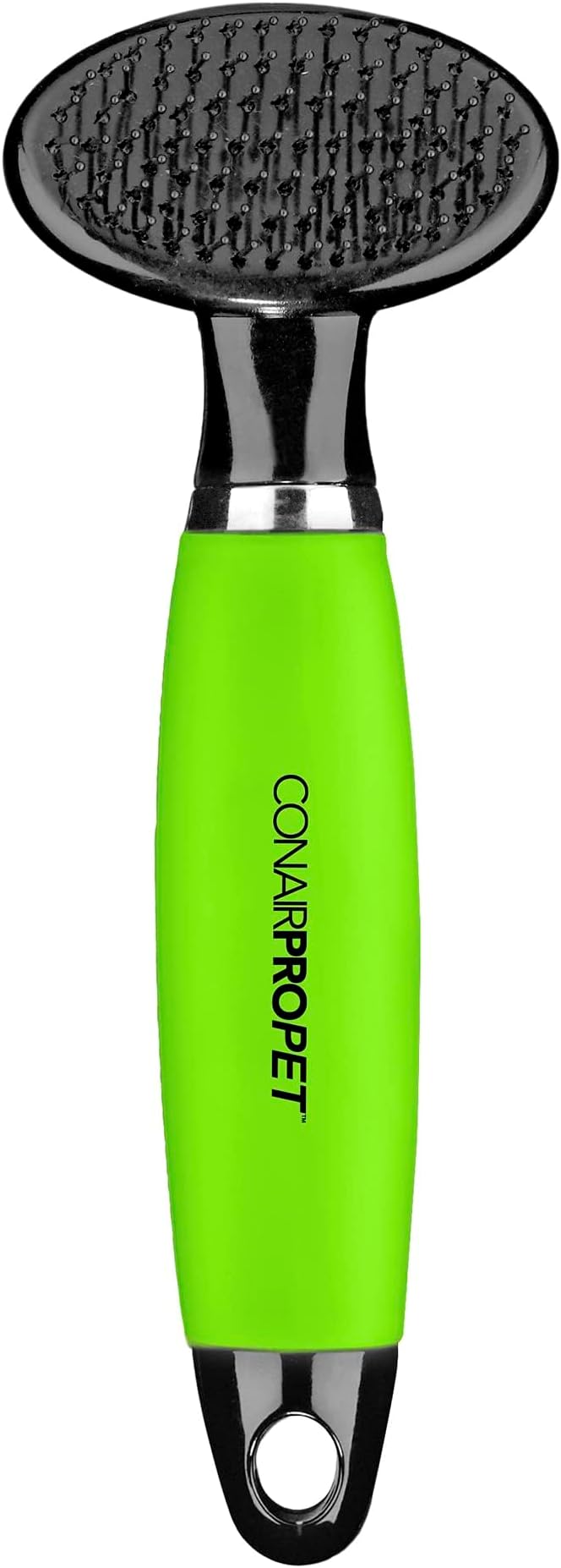 CONAIRPRO Dog & Cat Dog Brush for Shedding, Small Slicker Brush with Reinforced Metal Tips, Ideal for Smaller Breeds Green