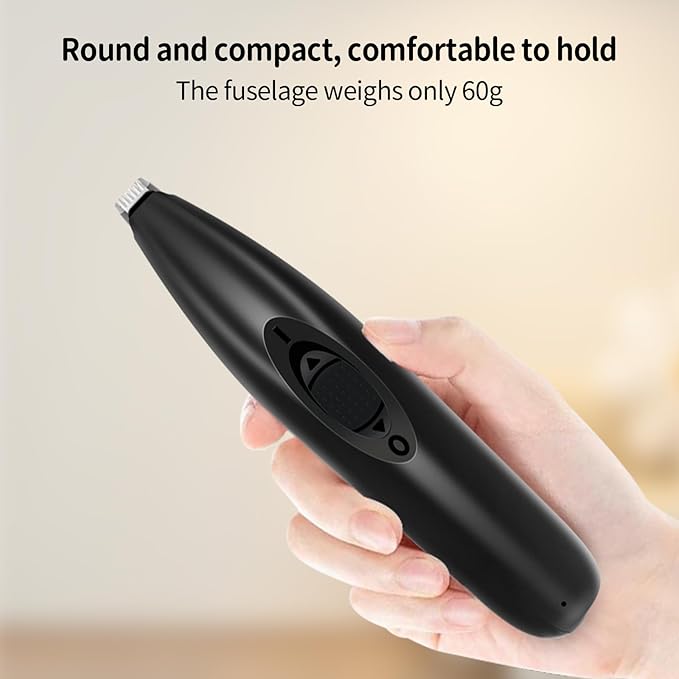 Dog Clippers for Grooming, Low Noise Cordless Dog Paw Trimmer, Rechargeable Small Pet Hair Trimmer for Grooming (Black)