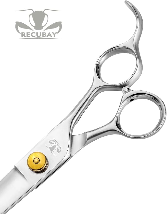 Gold Mantis Professional Dog Shears, 7.5" Straight Shear For All Breeds, Sharp and Smooth Scissoring Tools