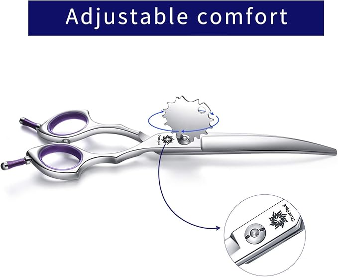 Grooming Pet Shear, 6.5 Inch Downword Curved Scissors, Curved Shears for Cat Shears and Small Dog Shears Or Any Breed Trimming Cuts, Design for Professional Pet Groomer