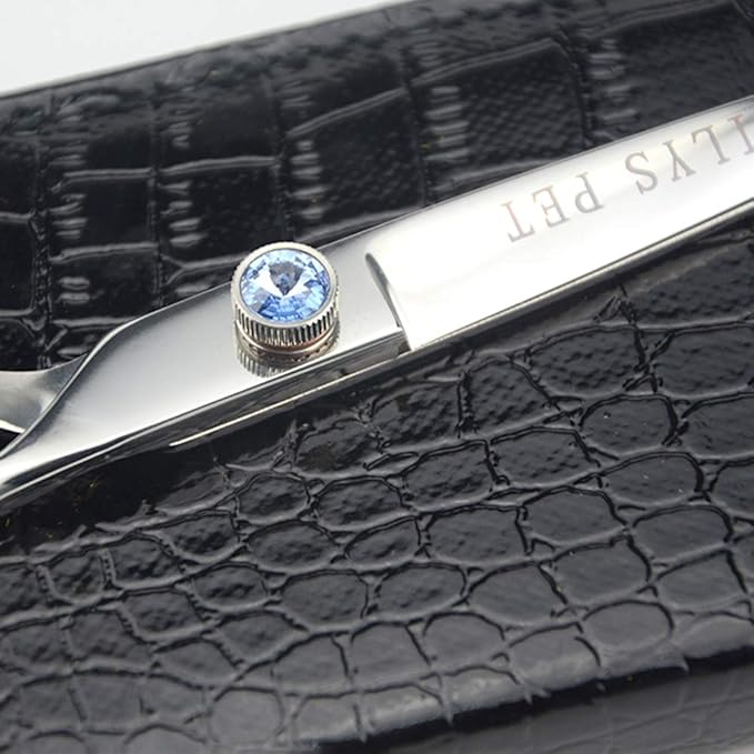 LILYS PET HIGH-END SERIES 7" or 8" or 9" or 10" Japanese 440C Stainless steel Professional Pet Grooming Cutting Scissors With Beautiful Blue Screw (9")