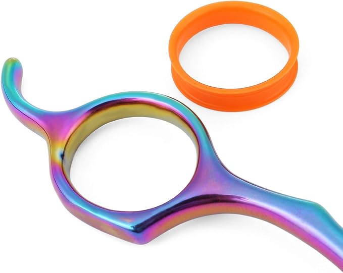 Mogoko Cat Dog Curved Scissors with Safe Round Tip, Stainless Steel Pet Grooming Shears