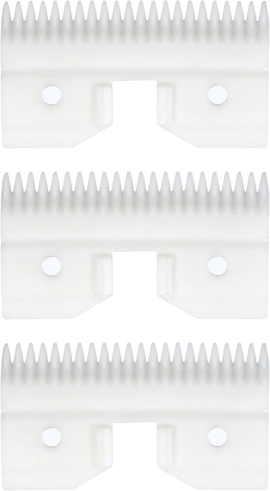 3PCS Ceramic Coarse Pet Replacement Blade Cutter Compatible with Andis 64440, Compatible with Oster A5, Compatible with Walh KM Series Clippers, 22 Teeth